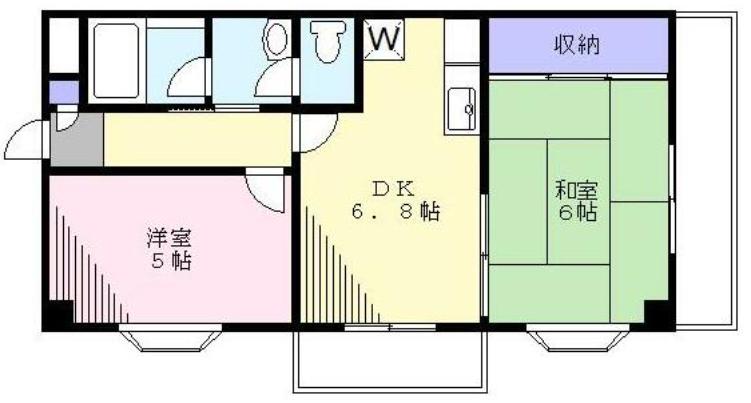 京王井の頭線 三鷹台駅 徒歩20分 3階建 築32年の間取り写真