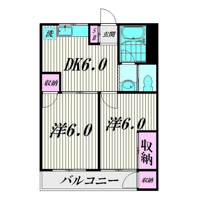 第3横溝コーポの間取り写真