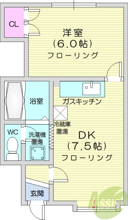 グレースハイム新川の間取り写真