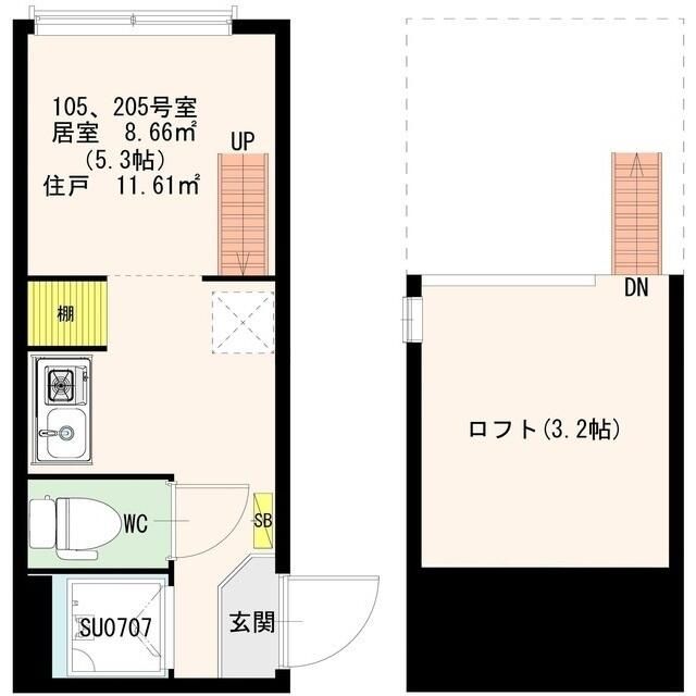 東京メトロ丸ノ内線 西新宿駅 徒歩9分 2階建 築11年の間取り写真