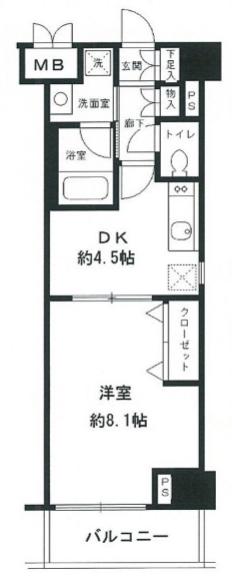 ソルレヴェンテ梅田の間取り写真
