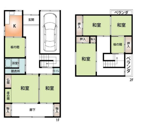 保城戸建ての間取り写真