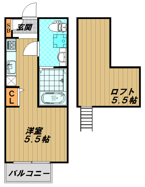 CREST COURT鷹取の間取り写真