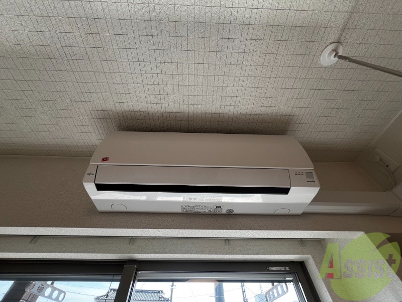 その他設備　エアコンが付いていました。寒暖対策もバッチリです。