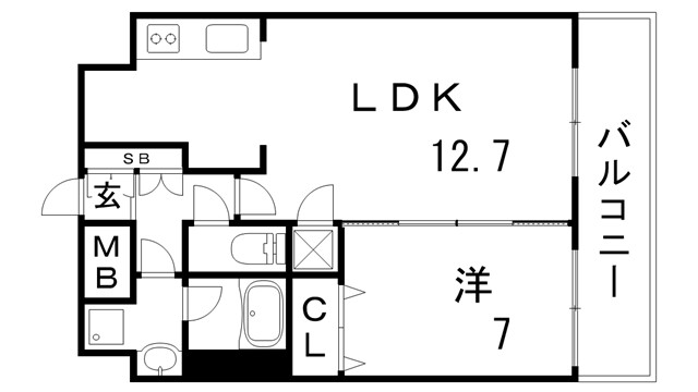 ロイヤル神戸三宮の間取り写真