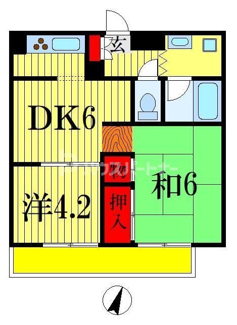 コスモ千葉中央マンションの間取り写真
