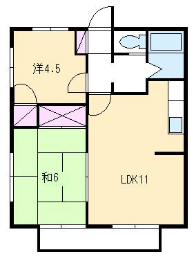 甲府市堀之内町のアパートの間取り