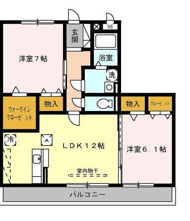 名古屋市南区南野のアパートの間取り