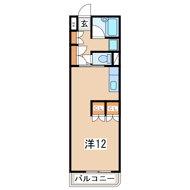 郡山市赤木町のマンションの間取り