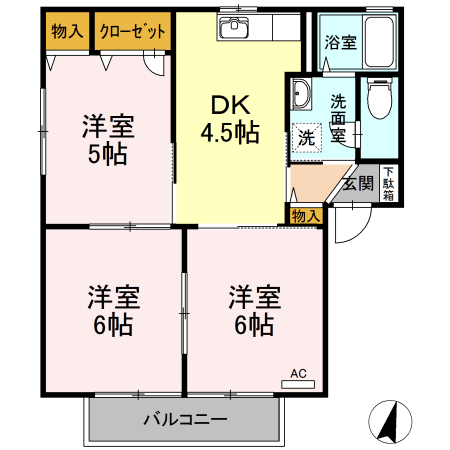 シャーメゾン荒川Aの間取り