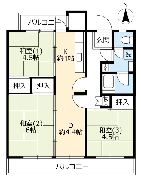 ＵＲ花園の間取り