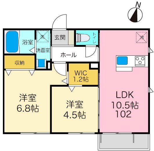 【横浜市金沢区柴町のアパートの間取り】