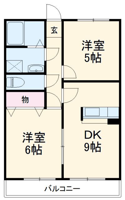 流山市駒木のアパートの間取り