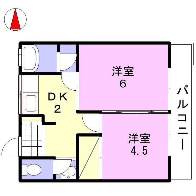 姫路市別所町北宿のアパートの間取り