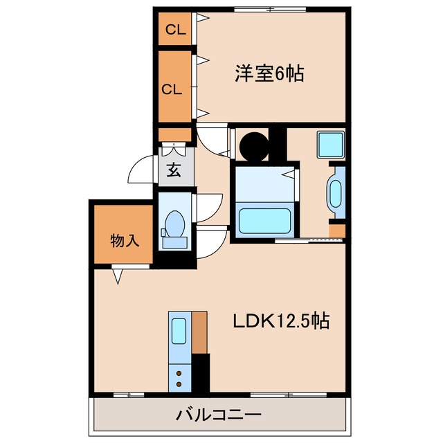 フレア谷山中央の間取り