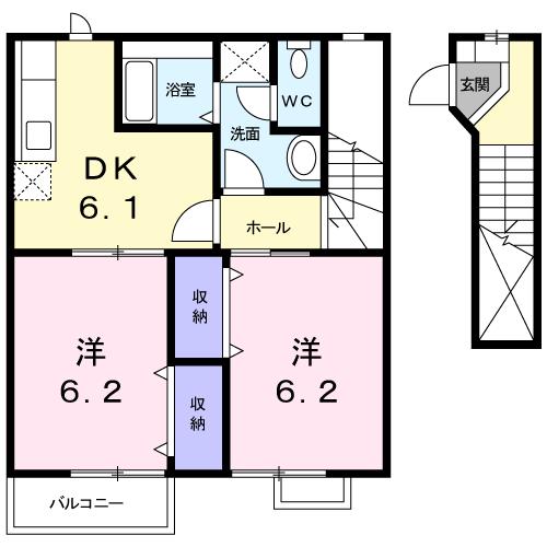 グランドゥール山川壱番館の間取り