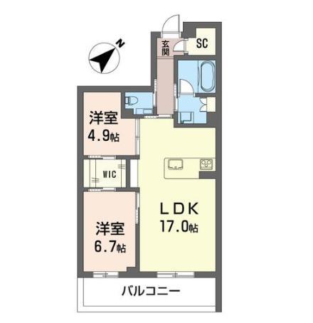 さいたま市緑区美園のマンションの間取り