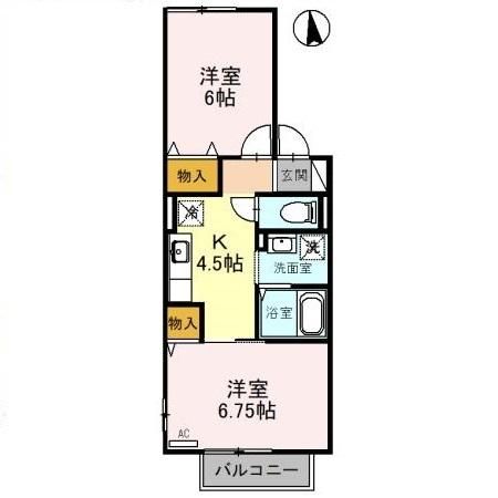 金沢市藤江北のアパートの間取り