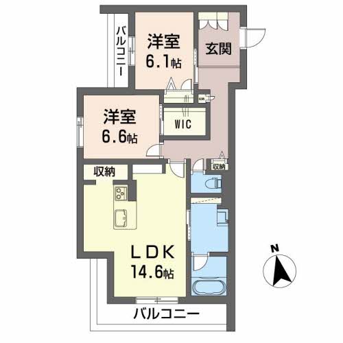 シャーメゾンプレミアス下助任の間取り