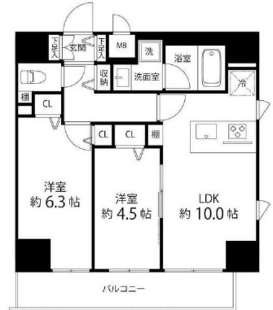 レフィールオーブ町屋駅前の間取り