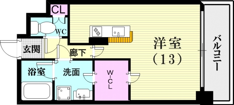 パレス東洋神戸6号館の間取り