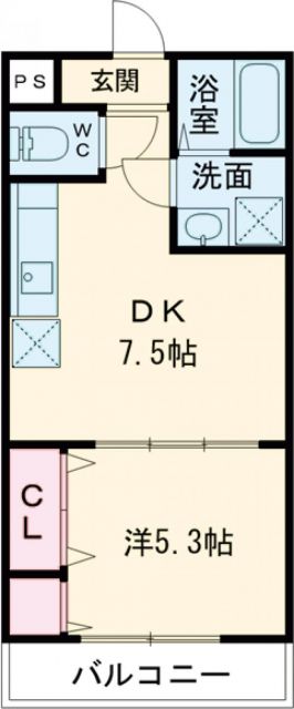 堺市堺区東湊町のアパートの間取り