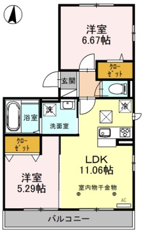 コスモスＢの間取り