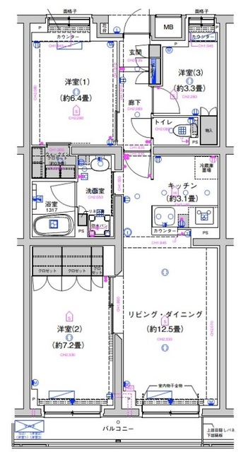 市川市本行徳のマンションの間取り