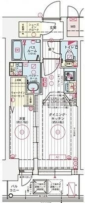 【豊中市本町のマンションの間取り】