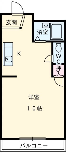 岐阜市茜部大川のアパートの間取り