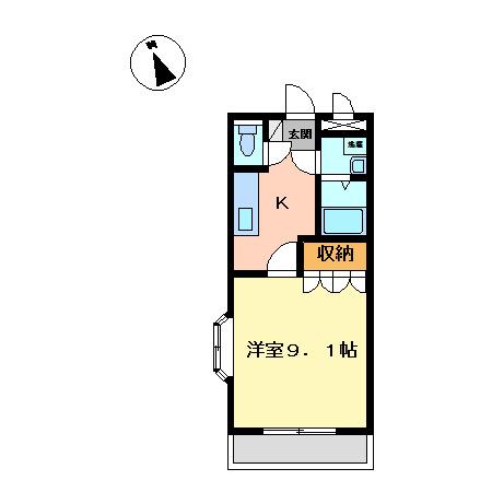 瀬戸市西米泉町のマンションの間取り