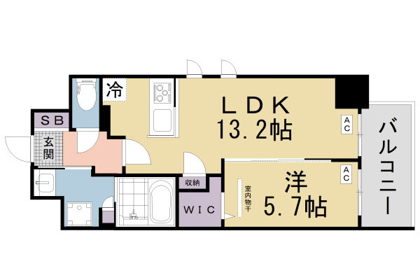 枚方市岡本町のマンションの間取り