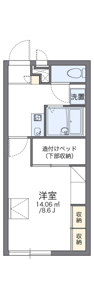 レオパレスプラムヒルズの間取り