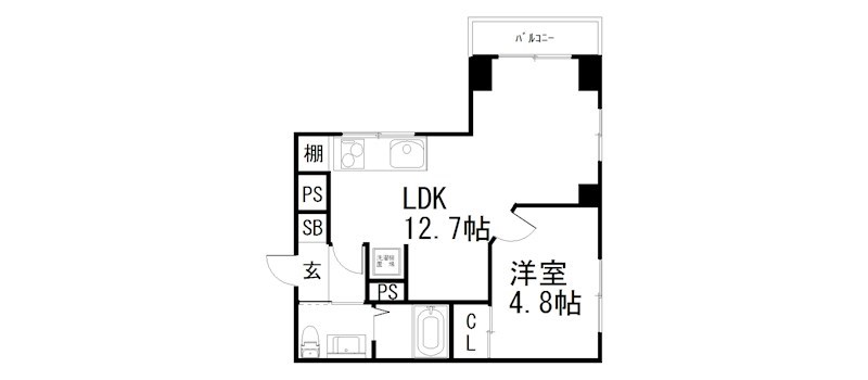 京都市東山区東町のマンションの間取り