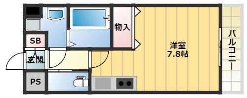 吹田市西の庄町のマンションの間取り