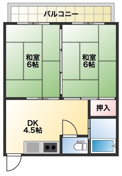 サンライズ泉ヶ岡A棟の間取り