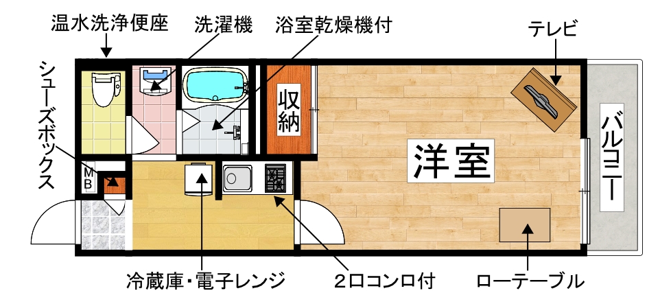 堺市堺区東湊町のマンションの間取り