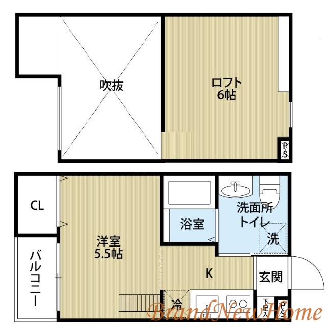 堺市堺区南島町のアパートの間取り