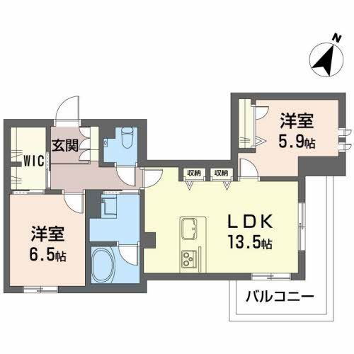 レィディエンス本町の間取り