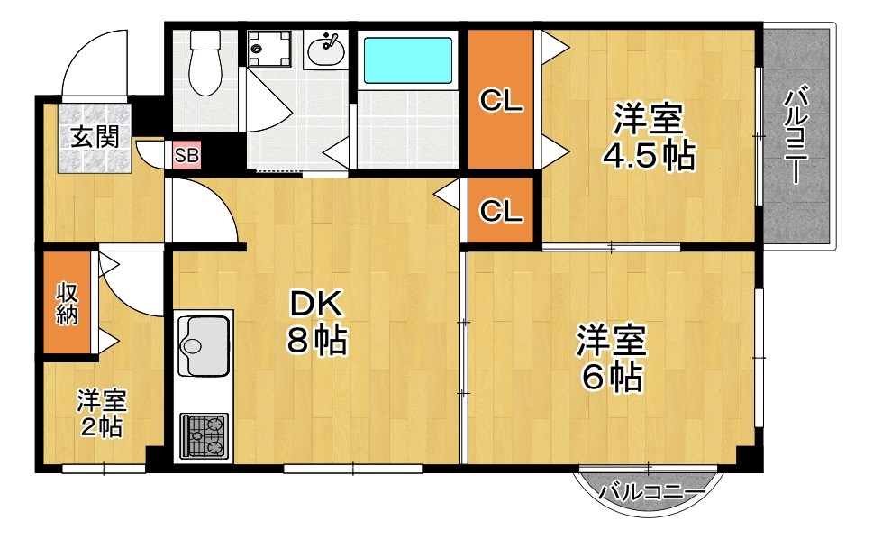 レオハイム春日山の間取り