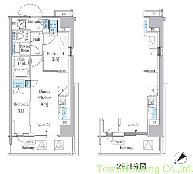 品川区南大井のマンションの間取り