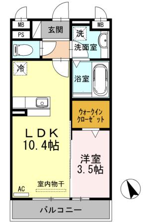 名古屋市天白区植田西のマンションの間取り