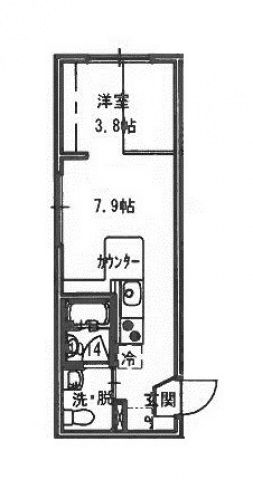 広島市佐伯区五日市中央のアパートの間取り