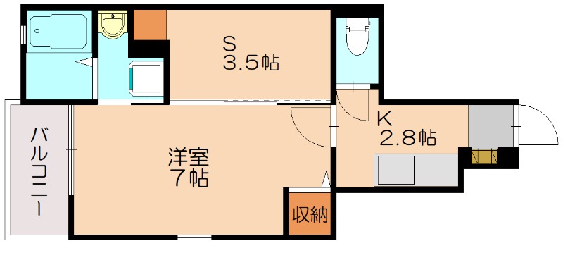 大野城市乙金東のアパートの間取り