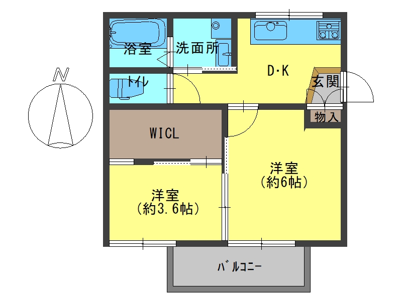 塔の町ハイツの間取り写真