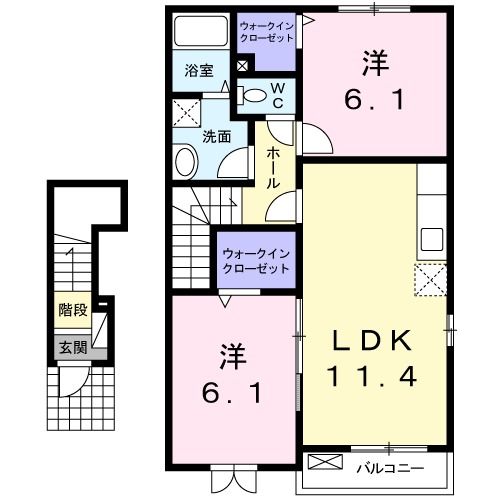 アイリー中須IIの間取り