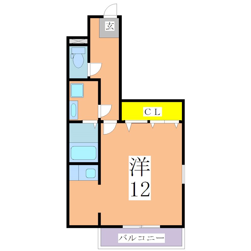 鹿児島市紫原のアパートの間取り