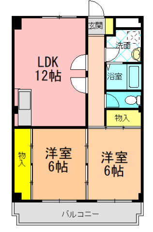 香芝市高のマンションの間取り