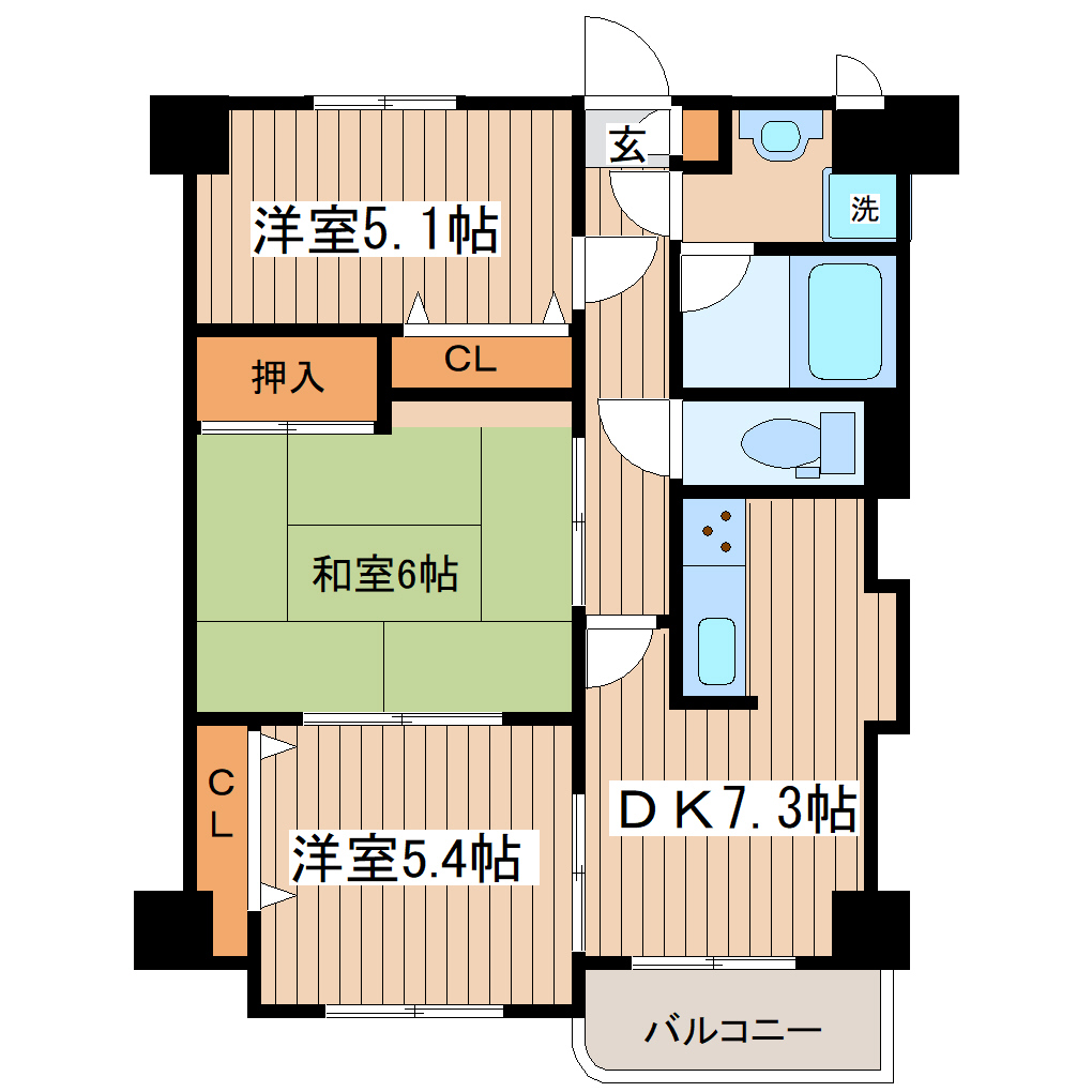 フォレスタ後楽の間取り