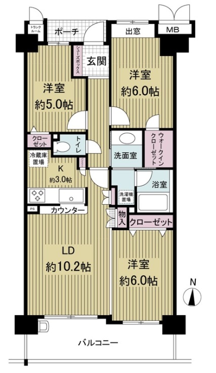 【メロディーハイム南砂町フェイシアの間取り】